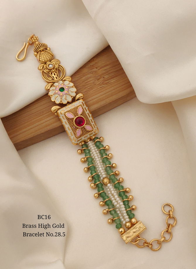 BC16 Designer Brass High Gold Bracelets Wholesale Price In Surat
